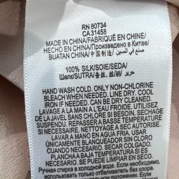 NWT! BCBG Maxazria Bare Pink 100% Silk Flowy Top Sabina Women’s Size M $248 - Picture 3 of 16